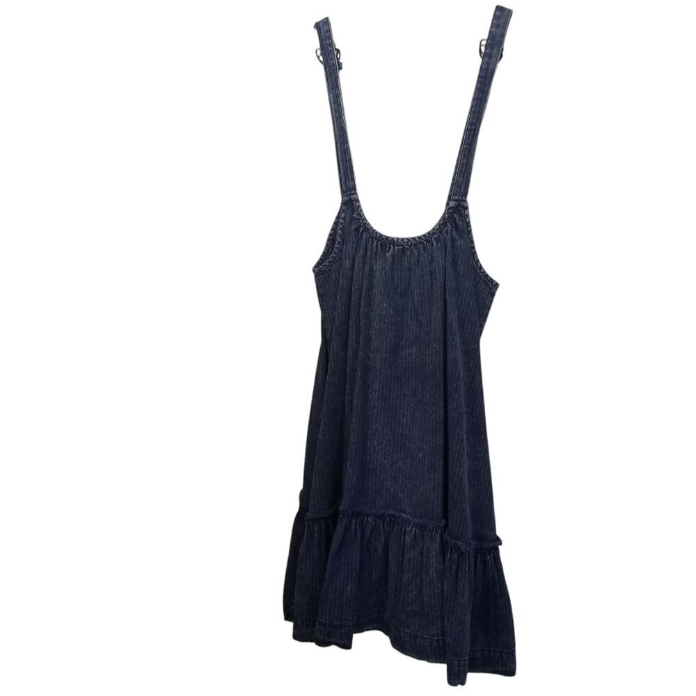 Free People Convertible Women's Indigo Blue Washed Denim Mini Dress Sz S